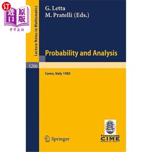 Analysis Varenna 海外直订Probability June 1985 Held May Italy 在Vare 概率和分析 Como and