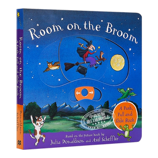 朱莉娅唐纳森 扫帚上的女巫 Room on the Broom 机关操作书 低幼启蒙亲子故事绘本 Julia 纸板书 英文原版 3-6岁【中商原版】