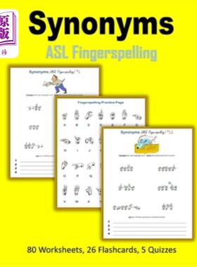 海外直订Synonyms - ASL Fingerspelling 同义词-美国手语手指拼写