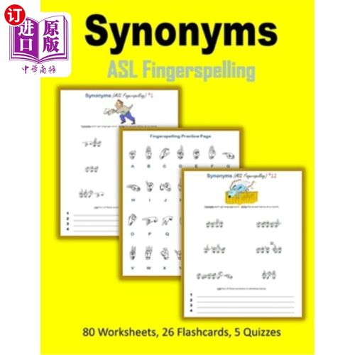 海外直订Synonyms - ASL Fingerspelling 同义词-美国手语手指拼写