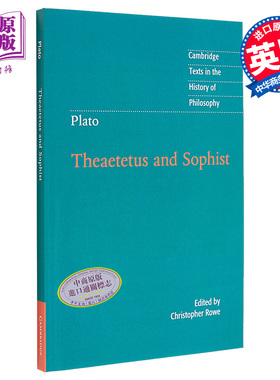 预售 【中商原版】柏拉图：泰阿泰德篇和智者篇（剑桥政治思想史经典文本丛书） 英文原版 Plato: Theaetetus and Sophist