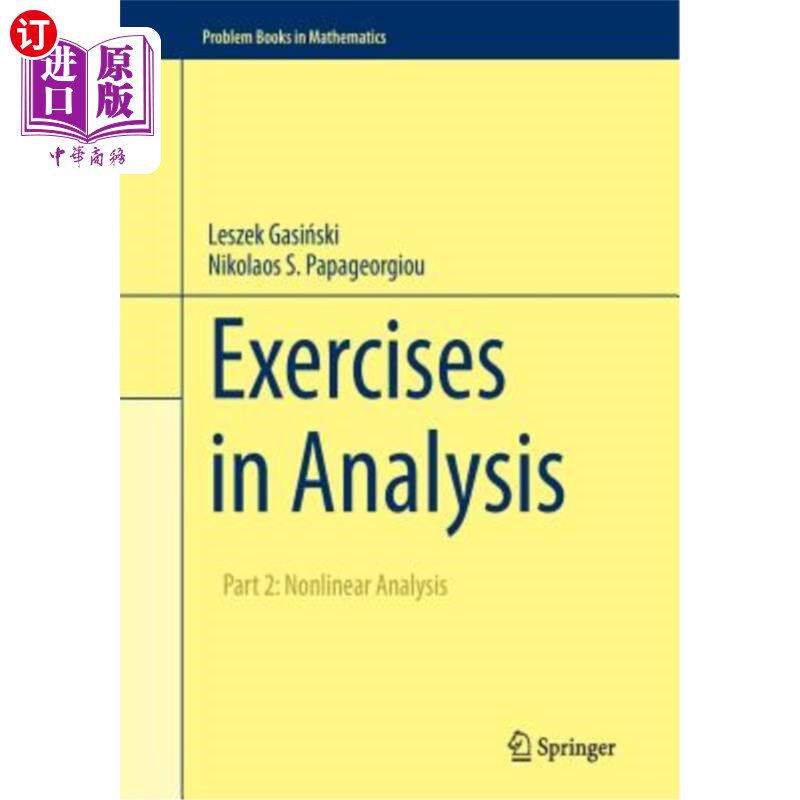 海外直订Exercises in Analysis: Part 2: Nonlinear Analysis 分析练习:第2部分:非线性分析