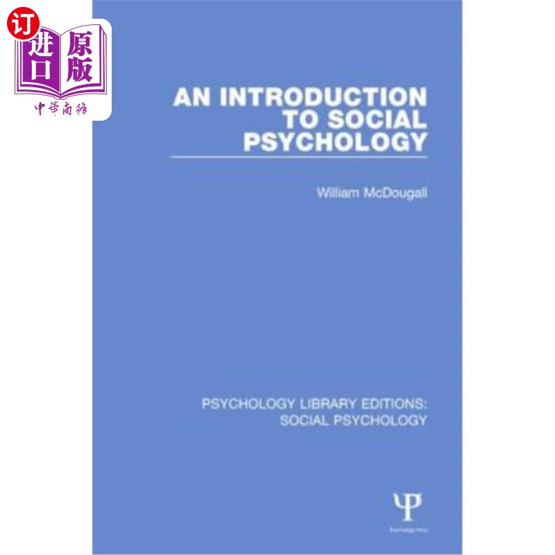 海外直订An Introduction to Social Psychology 《社会心理学导论》