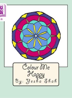 海外直订Colour Me Happy: Colour your way into a stress-free zone with symmetrical tiles  给我涂上快乐的颜色:用对称