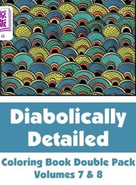 海外直订Diabolically Detailed Coloring Book Double Pack (Volumes 7 & 8) 极其详细的填色书双装(第7、8卷)