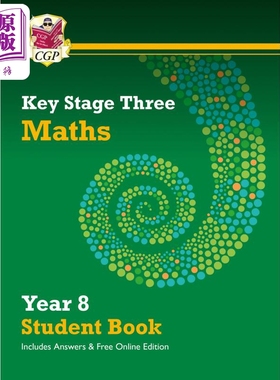 英国原版CGP教辅 新的 KS3 数学 8年级学生用书 附答案和在线版New KS3 Maths Year 8 Student Book with answers【中商原版?