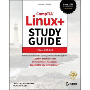 现货 Compatia Linux+ 学习指南 考试 XK0-004 第4版 Comptia Linux+ Study Guide 英文原版 Christine Bresnahan 中商�