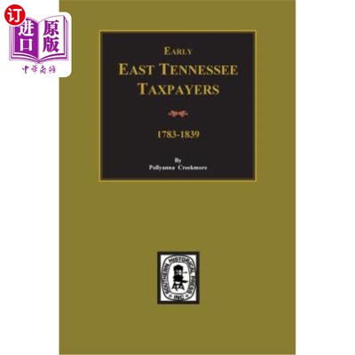 海外直订Early East Tennessee Taxpayers 东田纳西州早期纳税人