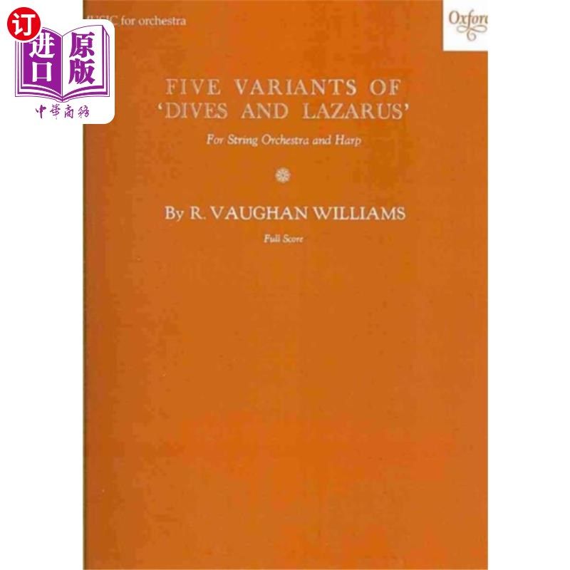 海外直订Five Variants on 'Dives and Lazarus' 《潜水与拉撒路》的五个变体