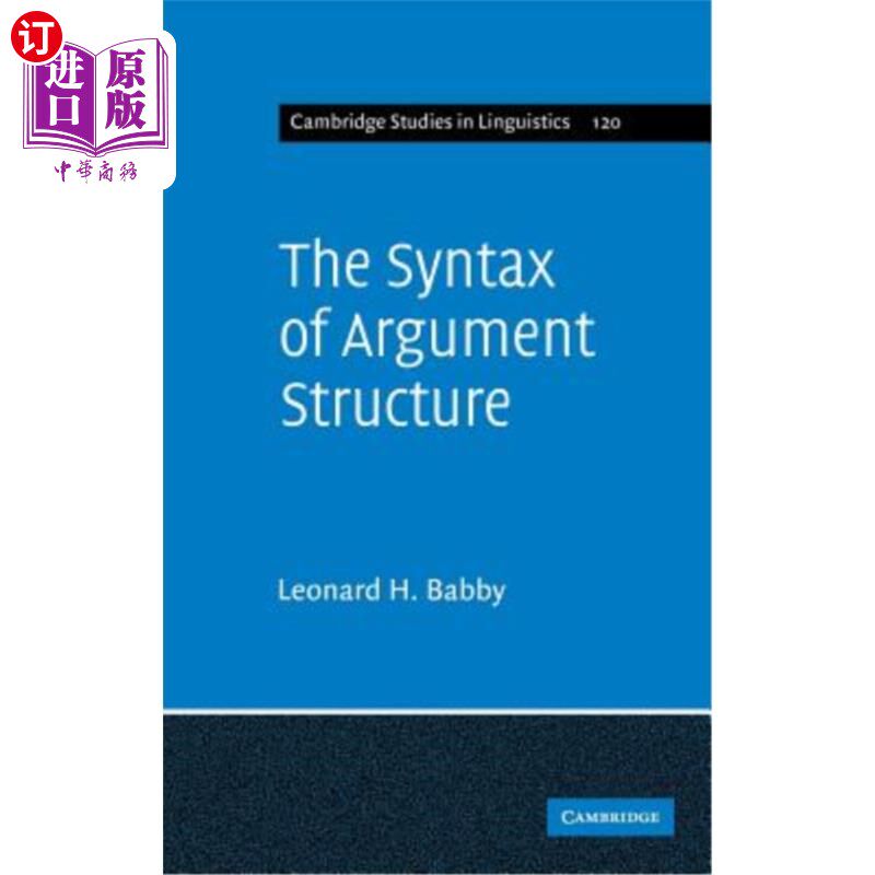 海外直订The Syntax of Argument Structure 论论元结构的句法