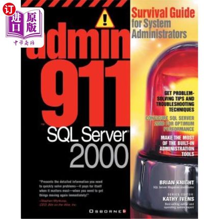 海外直订Admin911 SQL Server 2000: A Survival Guide for System Administrators (2000) Admin911 SQL Se