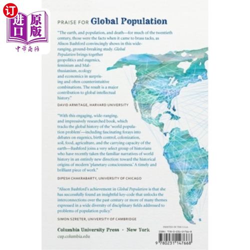 海外直订Global Population: History, Geopolitics, and Life on Earth 全球人口:历史、地缘政治与地球上的生命