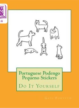 海外直订Portuguese Podengo Pequeno Stickers: Do It Yourself 葡萄牙语Podengo Pequeno贴纸：自己动手