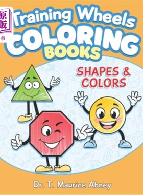 海外直订Training Wheels Coloring Books: Shapes 辅助车轮着色书:形状
