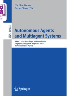 海外直订Autonomous Agents and Multiagent Systems 自主代理和多代理系统
