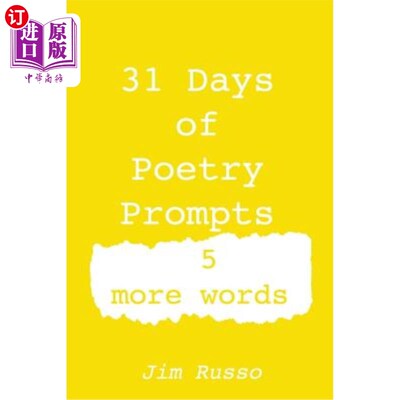 海外直订31 Days of Poetry Prompts: 5 More Words 31天的诗歌提示：5个单词