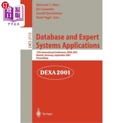 海外直订Database and Expert Systems Applications: 12th International Conference, Dexa 20 数据库和专家系统应用：第12