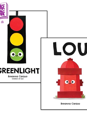 Breanna Carzoo 儿童绘本2册套装 Greenlight 绿灯行  Lou 小小消防栓 自我成长故事图画书 英文原版 进口图书【中商原版】