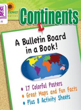海外直订Continents: A Bulletin Board in a Book! 大陆:一本书中的公告栏!