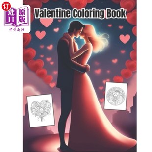 Boys 采购产品情人节着色书：情人 Valentines for Kids Pages Book Day 海外直订Valentine Girls Coloring