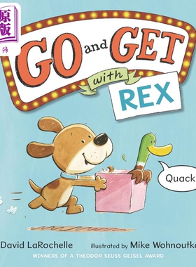 预售 雷克斯的拼词游戏 Go and Get with Rex 英文原版 儿童游戏学习绘本 精装进口 4-8岁 滑稽有趣 引人发笑的读物【中商原版】