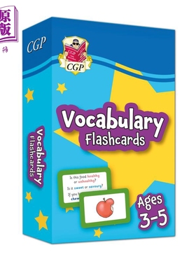 预售 英国原版CGP教辅 Vocabulary Flashcards for Ages 3-5 3-5岁儿童英语单词词汇卡片 进口图书【中商原版】