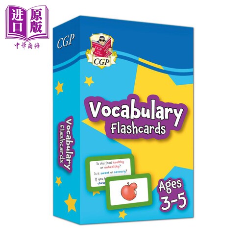 英国原版CGP教辅 Vocabulary Flashcards for Ages 3-5 3-5岁儿童英语单词词汇卡片 进口图书【中商原版】