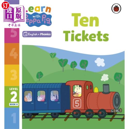 海外直订Learn with Peppa Phonics Level 2 Book 8 - Ten Ti... 《小猪佩奇拼读英语》第8册-十张门票(拼读读本)