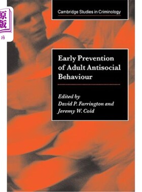 海外直订医药图书Early Prevention of Adult Antisocial Behaviour 成人反社会行为的早期预防