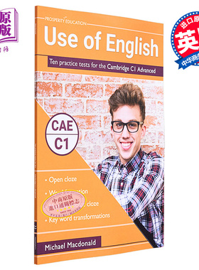 Use of English Ten practice tests for the Cambridge C1 Advanced英语运用剑桥CAE考试C1等级10套模拟练习测试【中商原版?