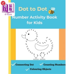 Number 点对点数字活动书为孩子：连 and Connecting Dot Dots Book Activity Numbers 海外直订Dot for Counting Kids