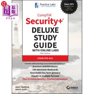 海外直订Comptia Security+ Deluxe Study Guide with Online Labs: Exam Sy0-601 Comptia安全+豪华学习指南W在线实验室：考