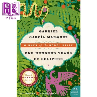 预售 诺贝尔文学奖 百年孤独 One Hundred Years of Solitude 英文原版 Gabriel Garcia Marquez 【中商原版】