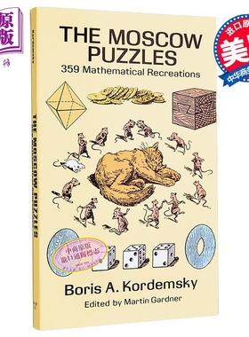 莫斯科谜题 359个数学重现 英文原版 Moscow Puzzles 359 Mathematical Recreations Boris A Kordemsky【中商原版】