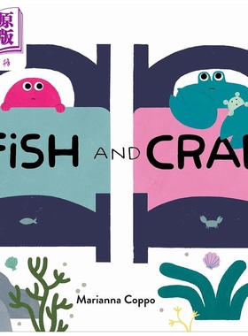 鱼朋友和蟹朋友 Marianna Coppo Fish and Crab 英文原版 儿童绘本 动物故事图画书 精装精品绘本 进口图书 5-8岁【中商原版?
