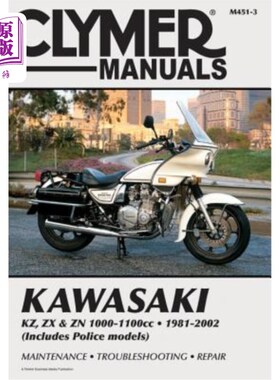 海外直订Kawasaki Kz, ZX & Zn 1000-1100cc 81-02 川崎Kz, ZX & Zn 1000-1100cc 81-02