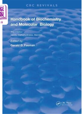 海外直订医药图书Handbook of Biochemistry: Section C Lipids Carbohydrates & Steroids, Volume L 生物化学手册：C节脂质