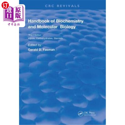 海外直订医药图书Handbook of Biochemistry: Section C Lipids Carbohydrates & Steroids, Volume L 生物化学手册：C节脂质