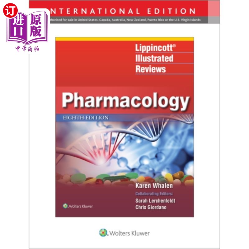 海外直订医药图书Lippincott Illustrated Reviews: Pharmacology 利平科特画报评论:药理学怎么样,好用不?