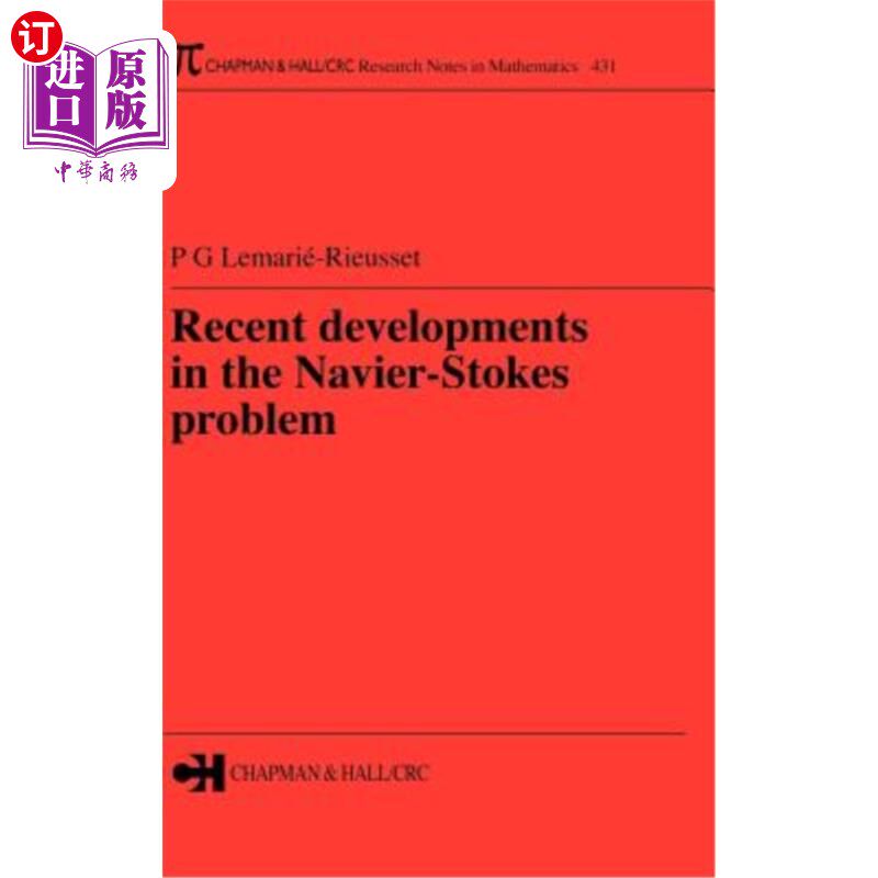 海外直订Recent Developments in the Navier-Stokes Problem 纳维尔-斯托克斯问题的最新进展