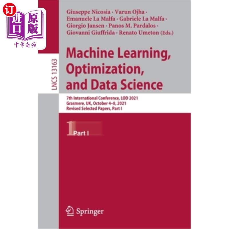 海外直订Machine Learning, Optimization, and Data Science: 7th International Conference,机器学习，优化和数据科学: