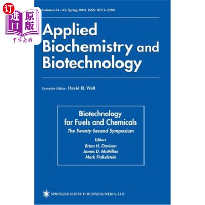 海外直订医药图书Twenty-Second Symposium on Biotechnology for Fuels and Chemicals 第二十二届燃料和化学品生物技术研讨