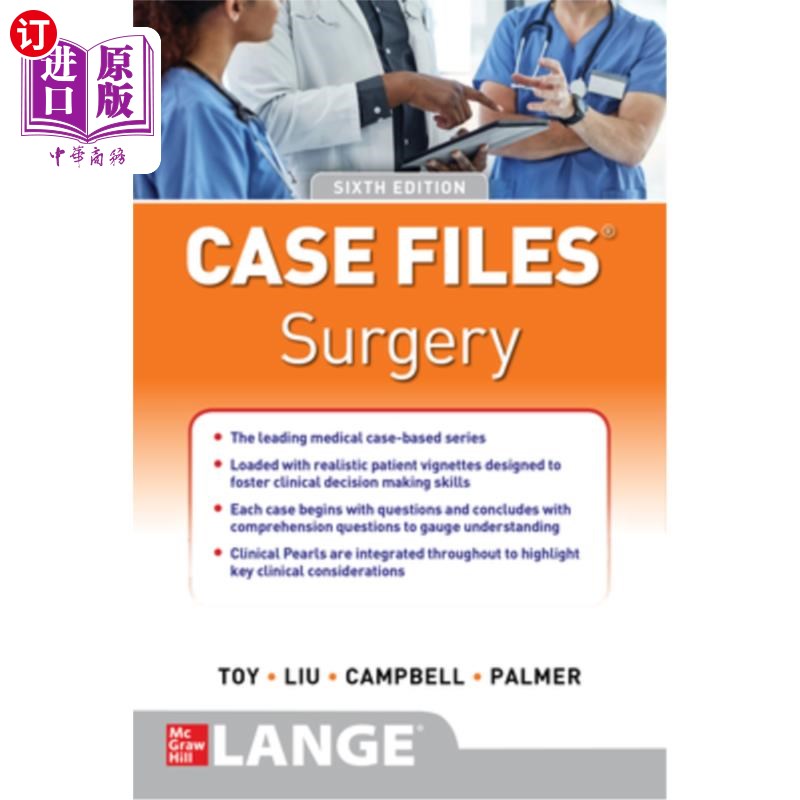 海外直订医药图书Case Files Surgery, Sixth Edition 病例档案外科，第六版