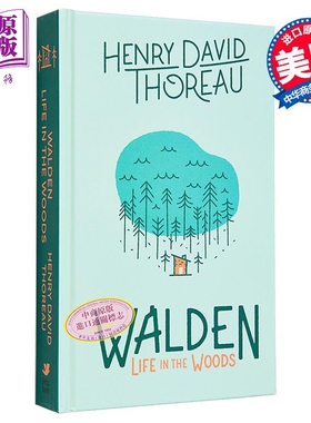 梭罗 瓦尔登湖 英文原版 Walden Life in the Woods Henry David Thoreau【中商原版】