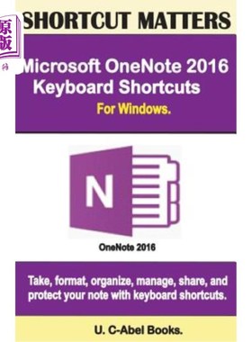 海外直订Microsoft OneNote 2016 Keyboard Shortcuts For Windows Microsoft OneNote 2016 Windows键盘快捷方式