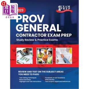 海外直订2023 Florida County PROV General Contractor Exam Prep: 2023 Study Review & Pract 2023佛罗里达县P