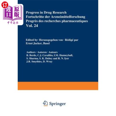 海外直订Progress in Drug Research / Fortschritte Der Arzneimittelforschung / Progrès Des 药物研究进展/Arzneimi