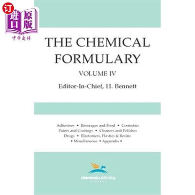 海外直订The Chemical Formulary, Volume 4 化学配方，第4卷