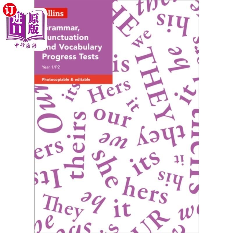 海外直订Year 1/P2 Grammar, Punctuation and Vocabulary Pr... 一年级/二年级语法、标点和词汇进展测试