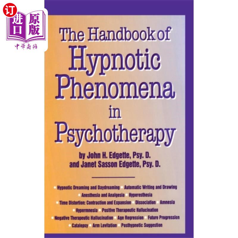 海外直订医药图书Handbook Of Hypnotic Phenomena In Psychotherapy 心理治疗中的催眠现象手册